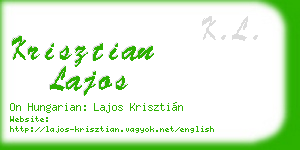 krisztian lajos business card