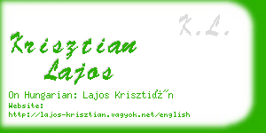 krisztian lajos business card